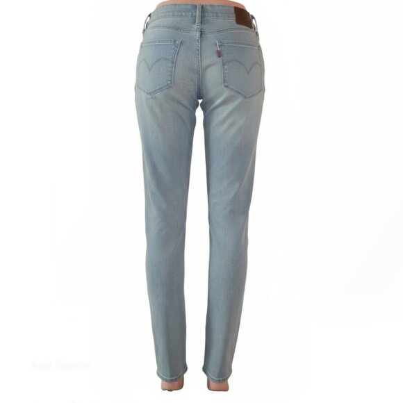 Levi's Mid Rise Slim Jeans Bold Curve Light Wash Size 6 Women's EUC - Picture 2 of 9